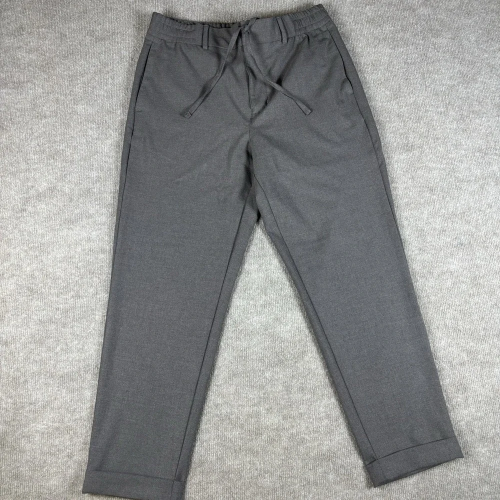 NWT Banana Republic Mens 31x30 Tapered Fit Pull On Pants Gray Stretch